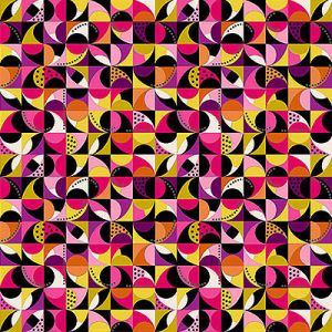 Jewel Tones fabric: Mosaic Fuchsia (per 1/4 metre) |