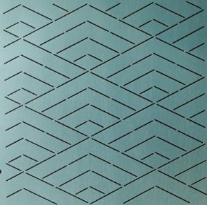 Sashiko Stencil Template 12" Diamond Waves |