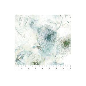Whisper fabric: Dandelions and Dragonflies | 