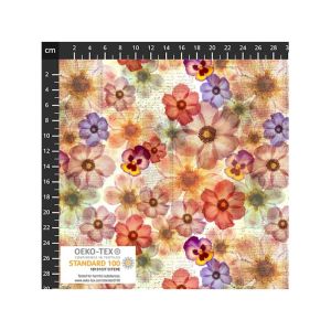 Wistful Blooms fabric: Mixed Floral, Reds | 