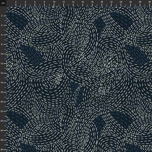 Monochrome fabric: Indigo Stitches, Black | 