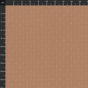 Tochio Yarn-Dyed fabric: Small Stitched Grid, Light Tan | 