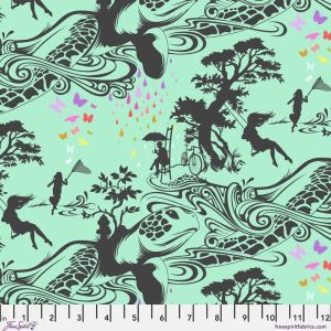 Tula Pink, Prince Charming Deja Vu fabric: Turtle Bay, Sweet Mint |