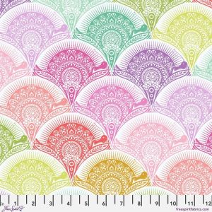 Tula Pink, Prince Charming Deja Vu fabric: Snail Scallop, Sugar Rush |