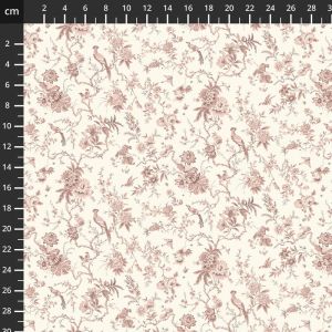 Sanderson Country Romance Fabric: Small Pillemont Toile, Rose |