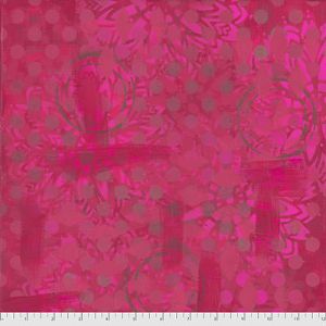 Pizzazz Fabric: Small Medallions Fuschia (per 1/4 metre) | 