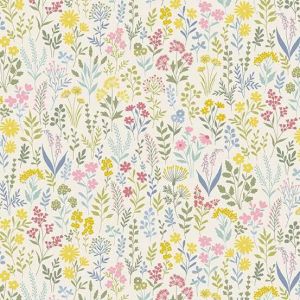Petite Fleur Fabric: Meadow, Cream |