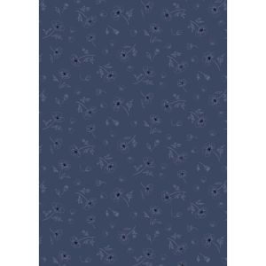 Forever Blooms fabric: Ephemeral Beauty, Prussian Blue | 