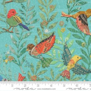 Paper Hamlet fabric, Birdy, Sky | 