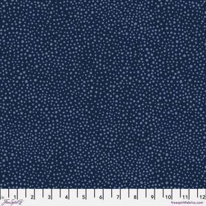 William Morris Kelmscott Fabric: Seaweed Dot Navy (per 1/4 metre) |