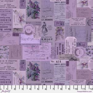 Eclectic Elements Palette fabrics, Purple Ephemera | 