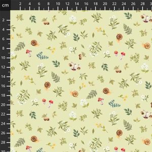 Natural Elements fabric, Woodland Babes, Green, Multi | 