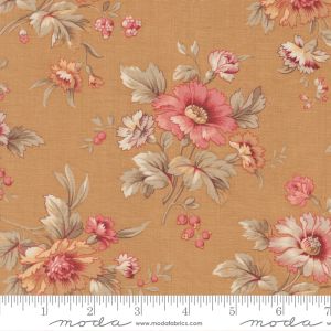 Joie De Vivre fabric, Cosmos, Tea | 