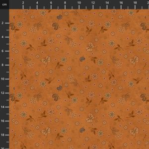 Country Coordinates fabric, Flossie's Flowers, Butterflies and Buds Rust | 