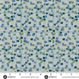Mystic Meadow fabric, Grid, Green | 