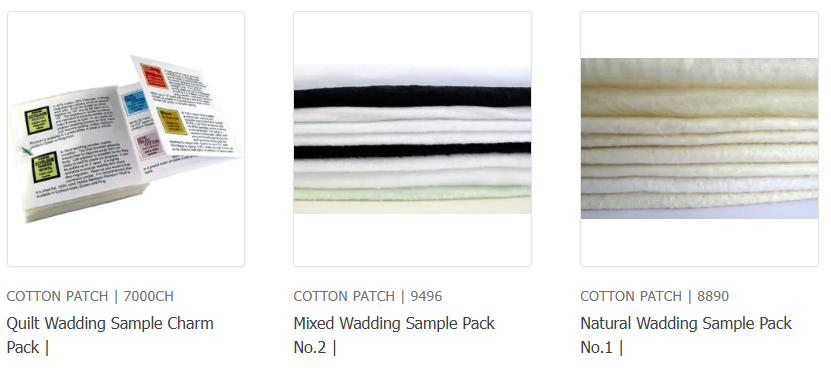 images of quilt wadding sample packs