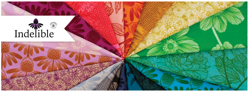 Vibrant floral fabric images from Anna Maria textiles' Indelible fabric range