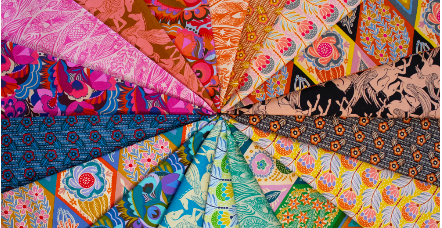 Colour Wheel of Shooting Star fabrics